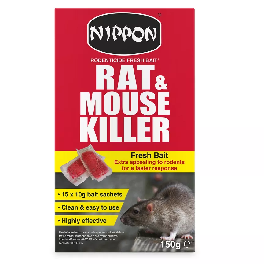 Nippon Fresh Bait rat & Mouse Killer 15x10g
