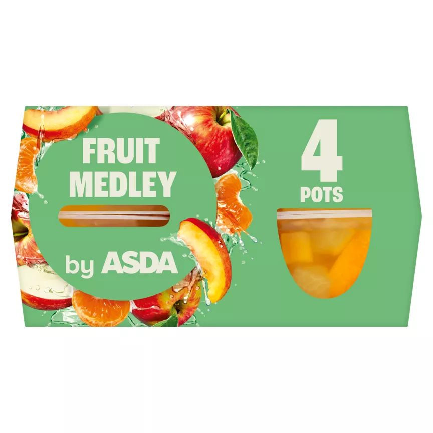 ASDA Fruit Medley Pots 4 x 113g (452g)