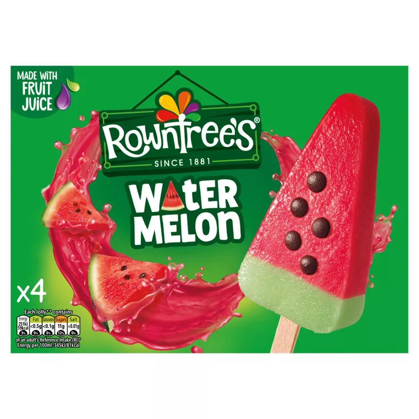 Rowntree's 4 Watermelon Ice Lollies