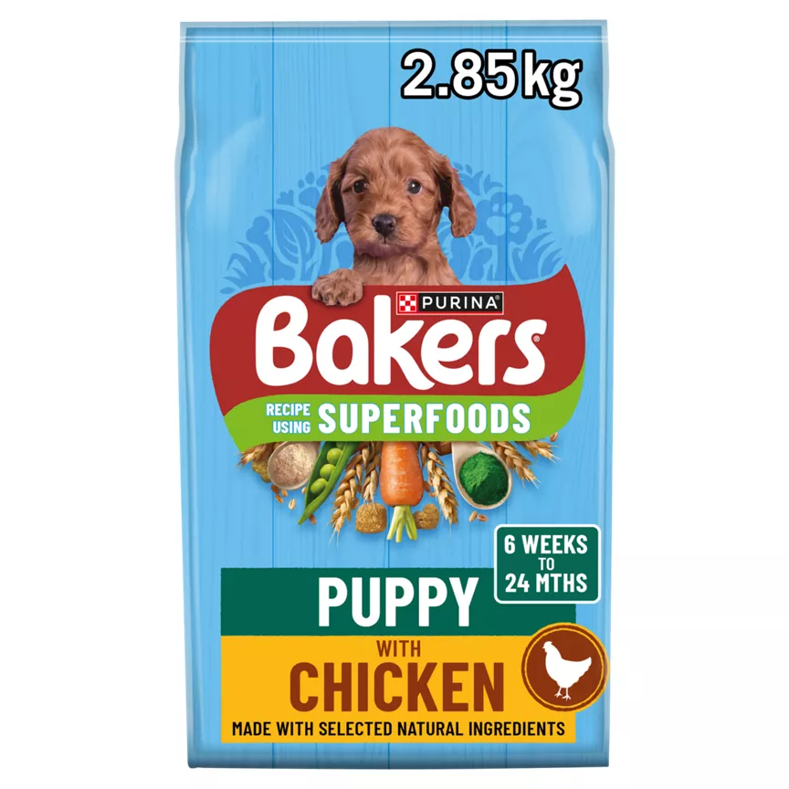 Bakers Superfoods Puppy Chicken with Vegetables Dry Dog Food 2.85kg
