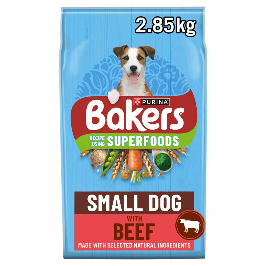 Bakers Superfoods Small Dog Beef Dry Dog Food 2.85kg