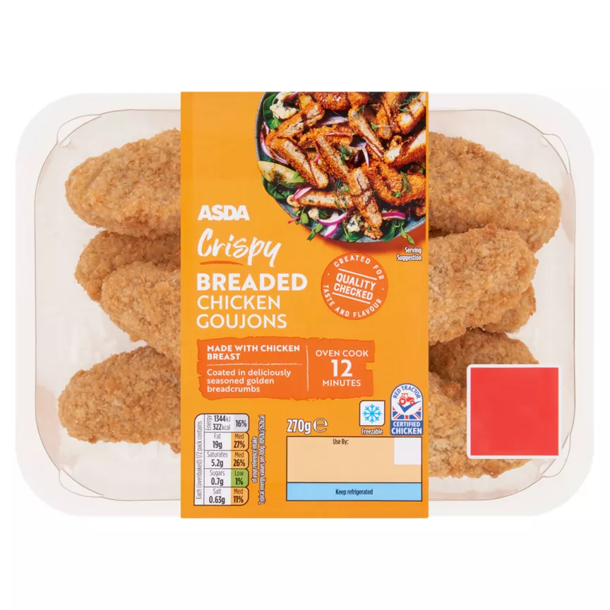 ASDA Crispy Breaded Chicken Goujons 270g