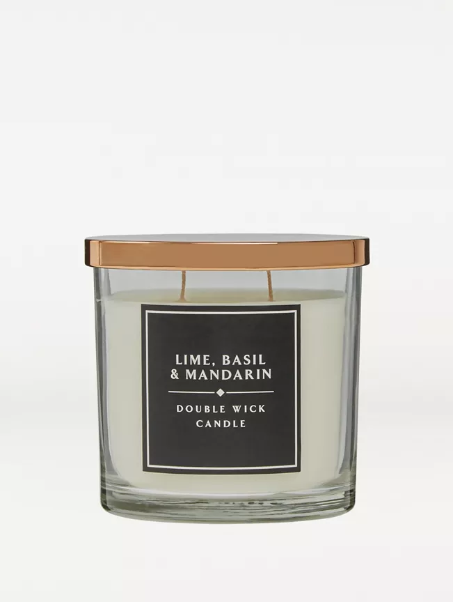 George Home Classic Lime, Basil and Mandarin Double Wick Candle