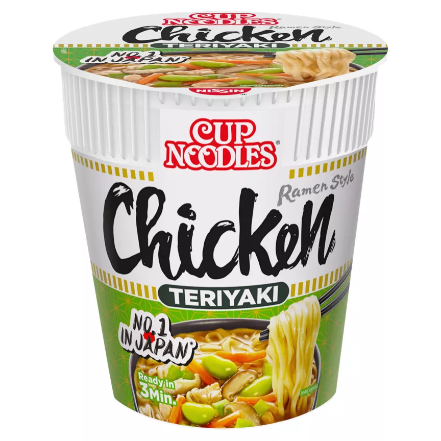 Nissin Cup Chicken Teriyaki Instant Ramen Style Noodles Pot