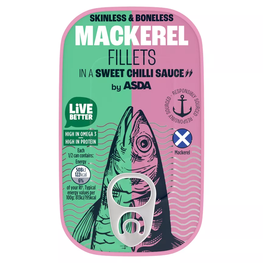 ASDA Mackerel Fillets in a Sweet Chilli Sauce 125g