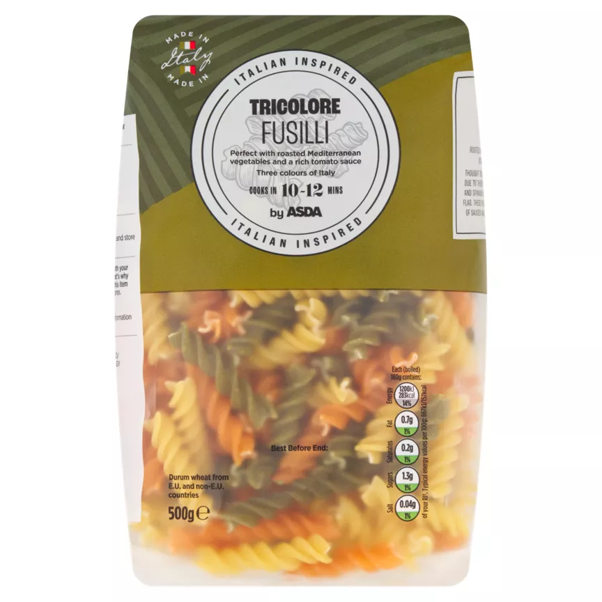 ASDA Tricolore Fusilli 500g