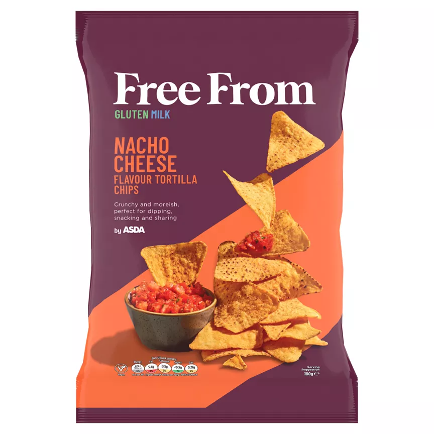 ASDA Free From Nacho Cheese Flavour Tortilla Chips