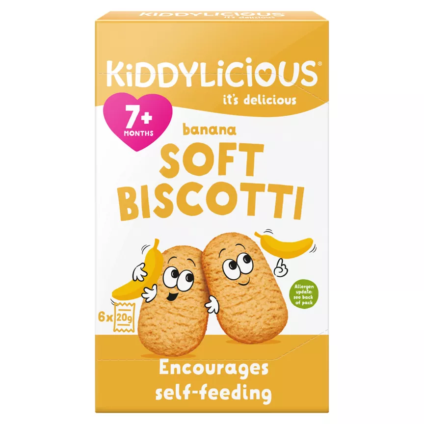 Kiddylicious Banana Soft Biscotti 7+ Months