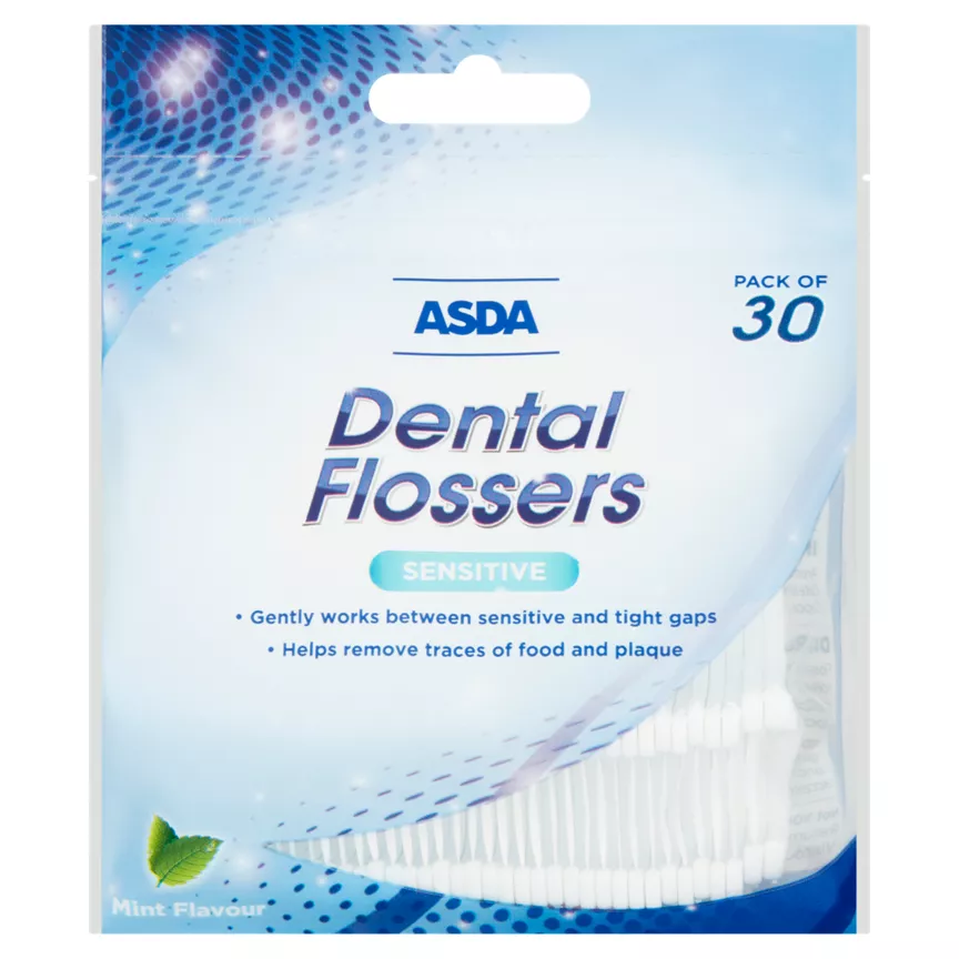 ASDA 30 Dental Flossers Sensitive Mint Flavour