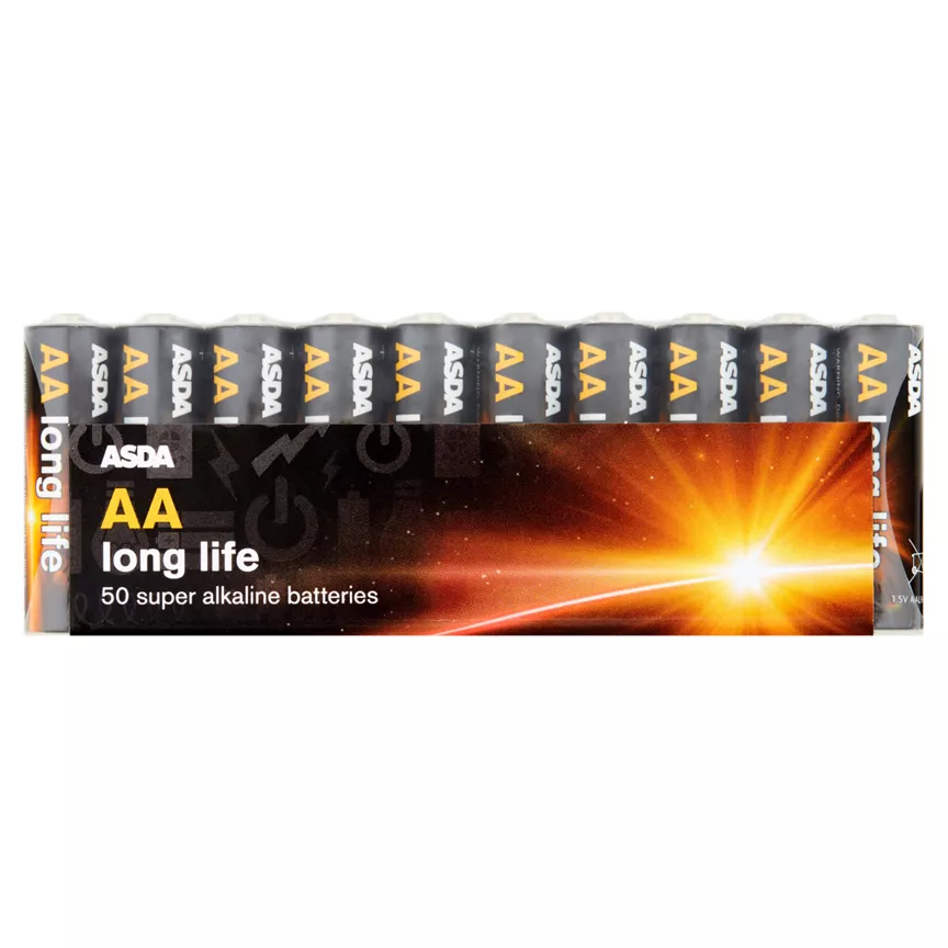ASDA 50 AA Long Life Super Alkaline Batteries