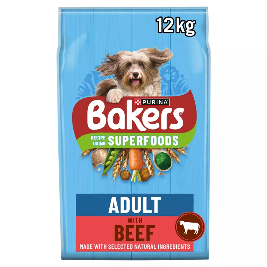 Bakers Superfoods Beef with Vegetables Dry Dog Food 12kg