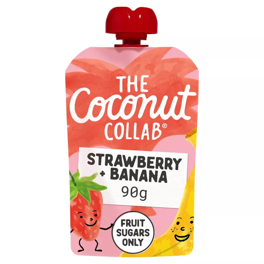 The Coconut Collaborative Strawberry & Banana Coconut Yoghurt Kids Pouch 90g
