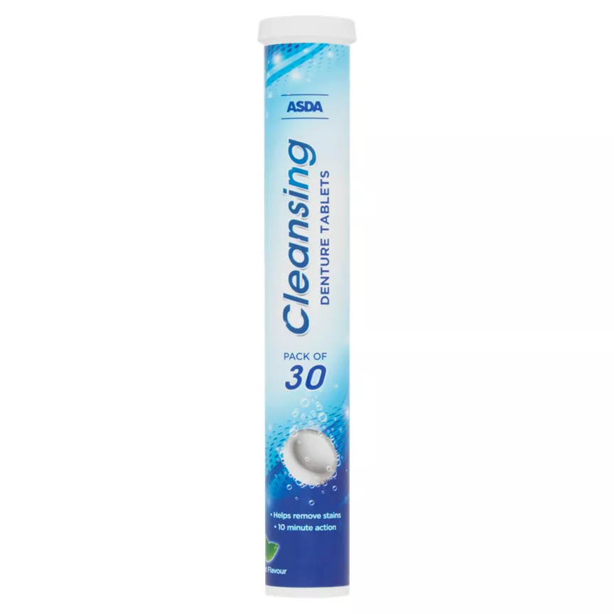 ASDA 30 Mint Flavour Cleansing Denture Tablets