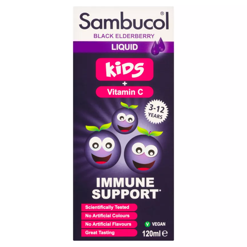 Sambucol Black Elderberry Liquid for Kids + Vitamin C 1-12 Years