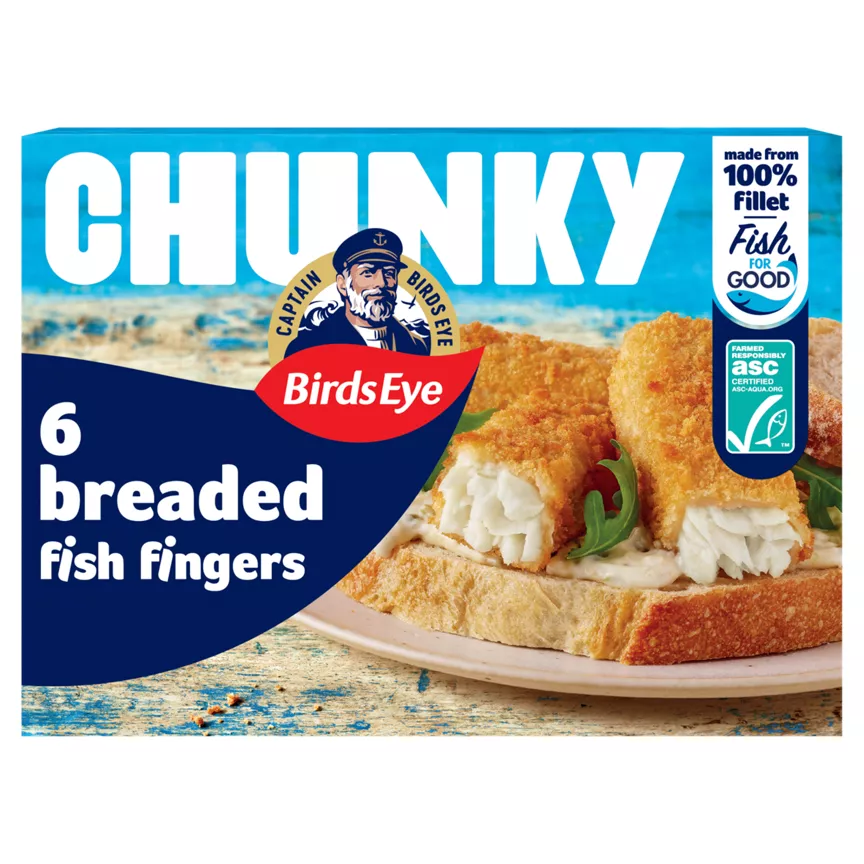 Birds Eye 6 Chunky Breaded Fish Fingers 360g