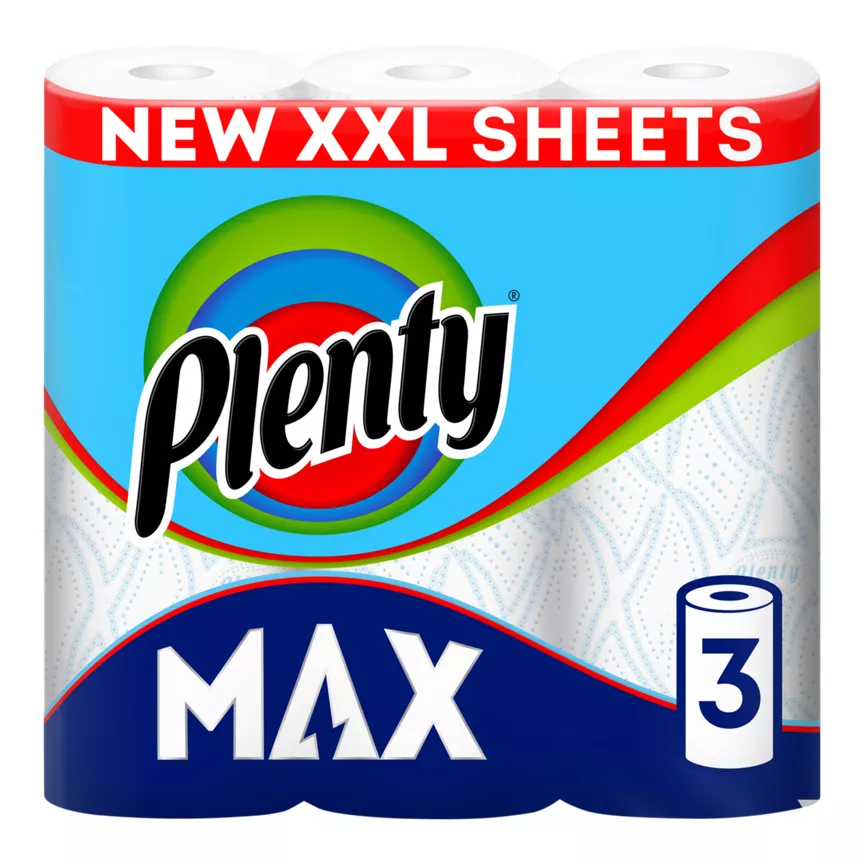 Plenty Max Kitchen Roll 3 Rolls