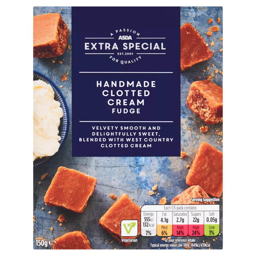 ASDA Extra Special Handmade Clotted Cream Fudge 150g