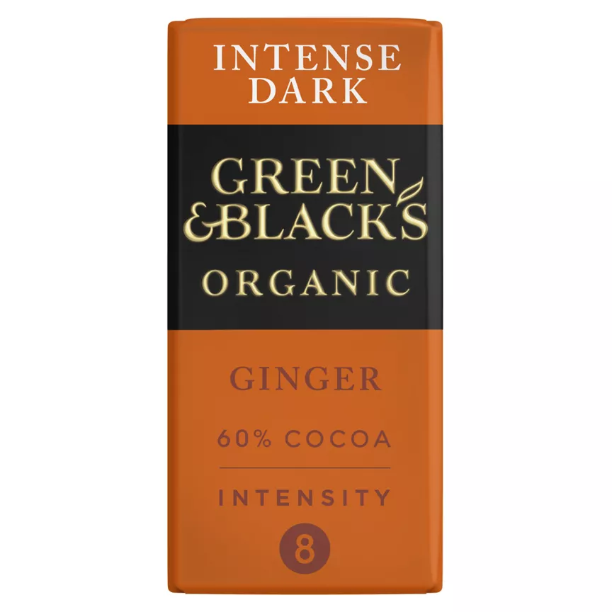 Green & Black's Organic Ginger Dark Chocolate Bar 90g - Image 1