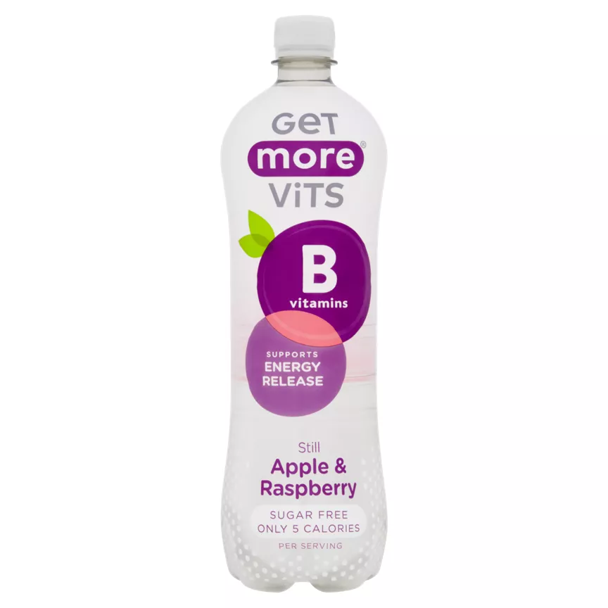 Get More Vits B Vitamins Sugar Free Still Apple & Raspberry 1 Litre - Image 1