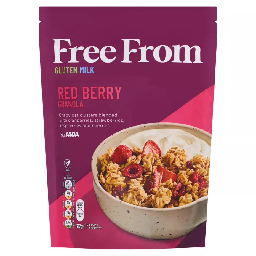 ASDA Free From Red Berry Granola 312g