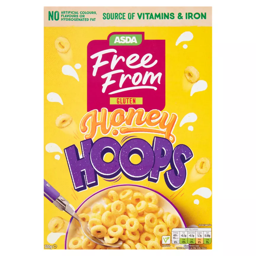 ASDA Free From Honey Hoops 300g