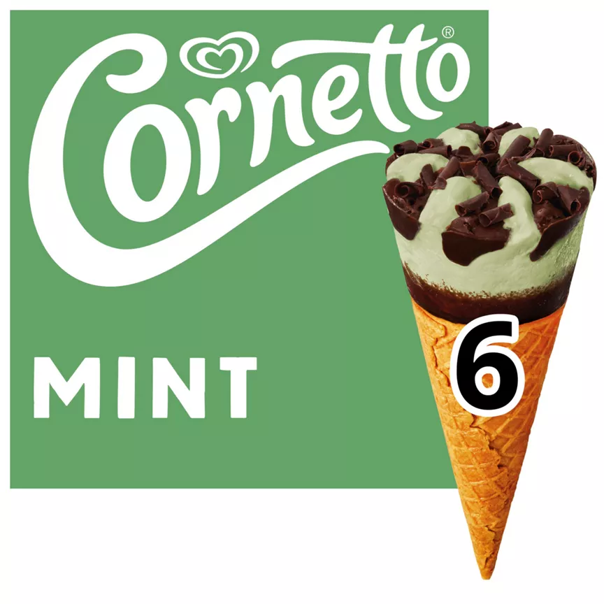 Cornetto Ice Cream Cone Mint 6x 90 ml