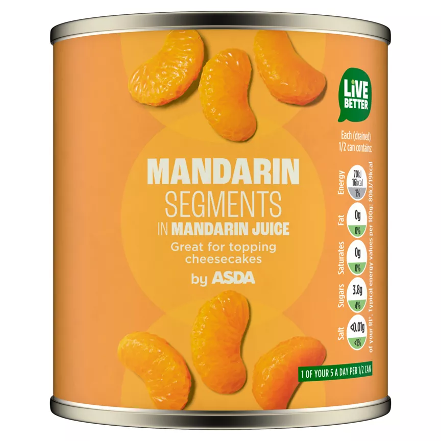 ASDA Mandarin Segment in Mandarin Juice 298g