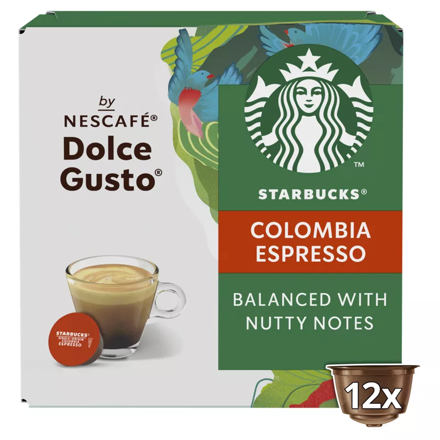 Starbucks by Nescafe Dolce Gusto Single-Origin Coffee Colombia Espresso Coffee Pods 12 x 5.5g (66g) - Image 1