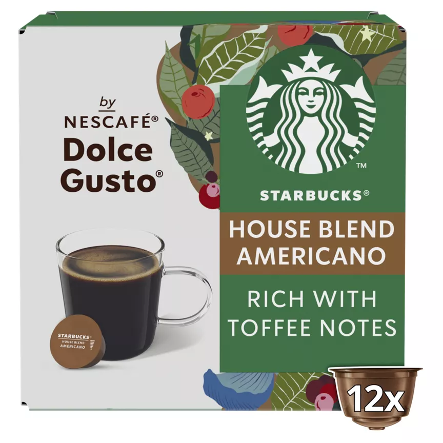 Starbucks by Nescafe Dolce Gusto House Blend Americano Pods 12 x 8.5g (102g)