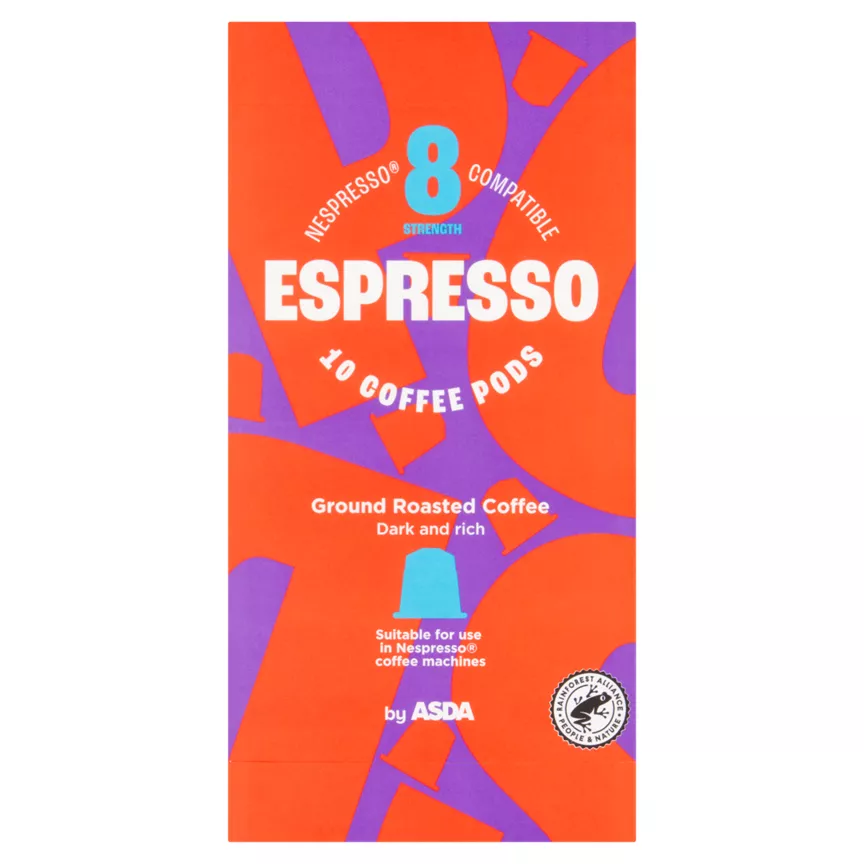 ASDA Espresso Coffee Pods 10 x 5.2g (52g)