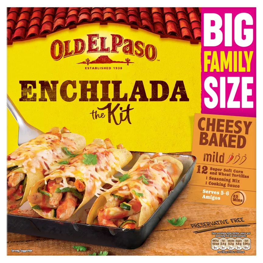 Old El Paso Cheesy Baked Enchilada Kit 995g