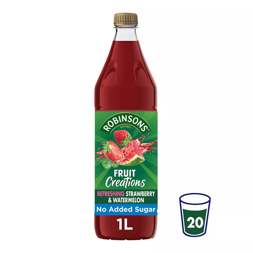 Robinsons Fruit Creations Refreshing Strawberry & Watermelon Squash 1L - Image 1
