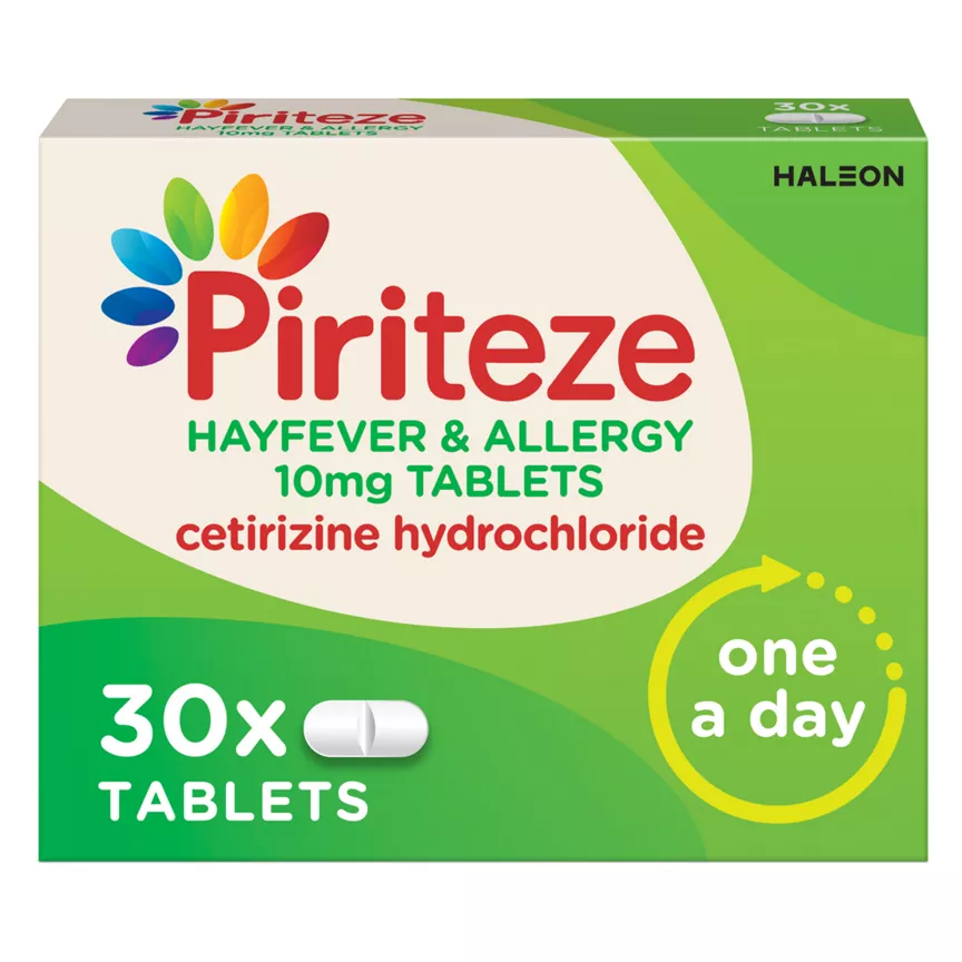 Piriteze Hayfever & Allergy Antihistamine Tablets, 30s