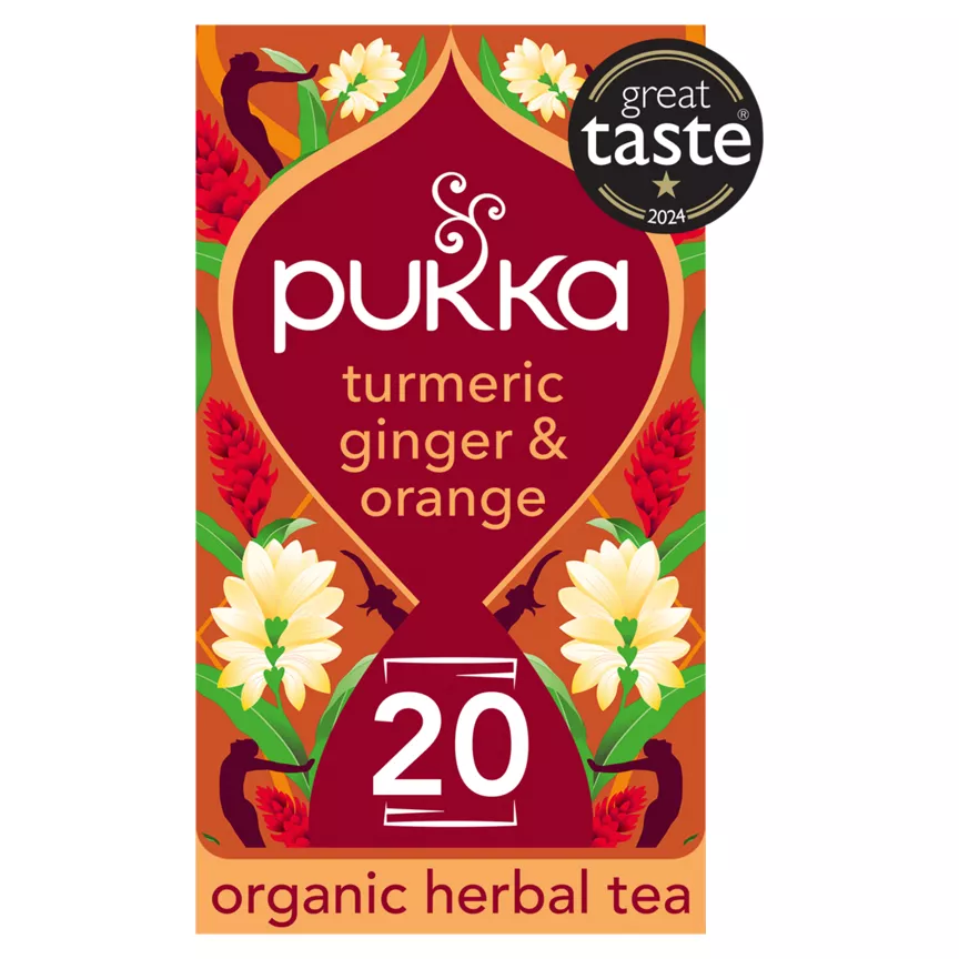 Pukka Organic Turmeric, Ginger & Orange 20 Herbal Tea Bags 36g