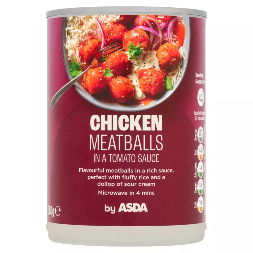ASDA Chicken Meatballs in Tomato Sauce 380g