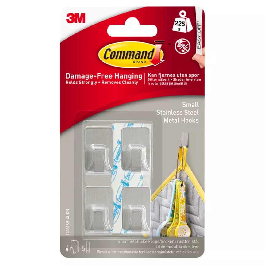 Command Stainless Steel Metal Hooks