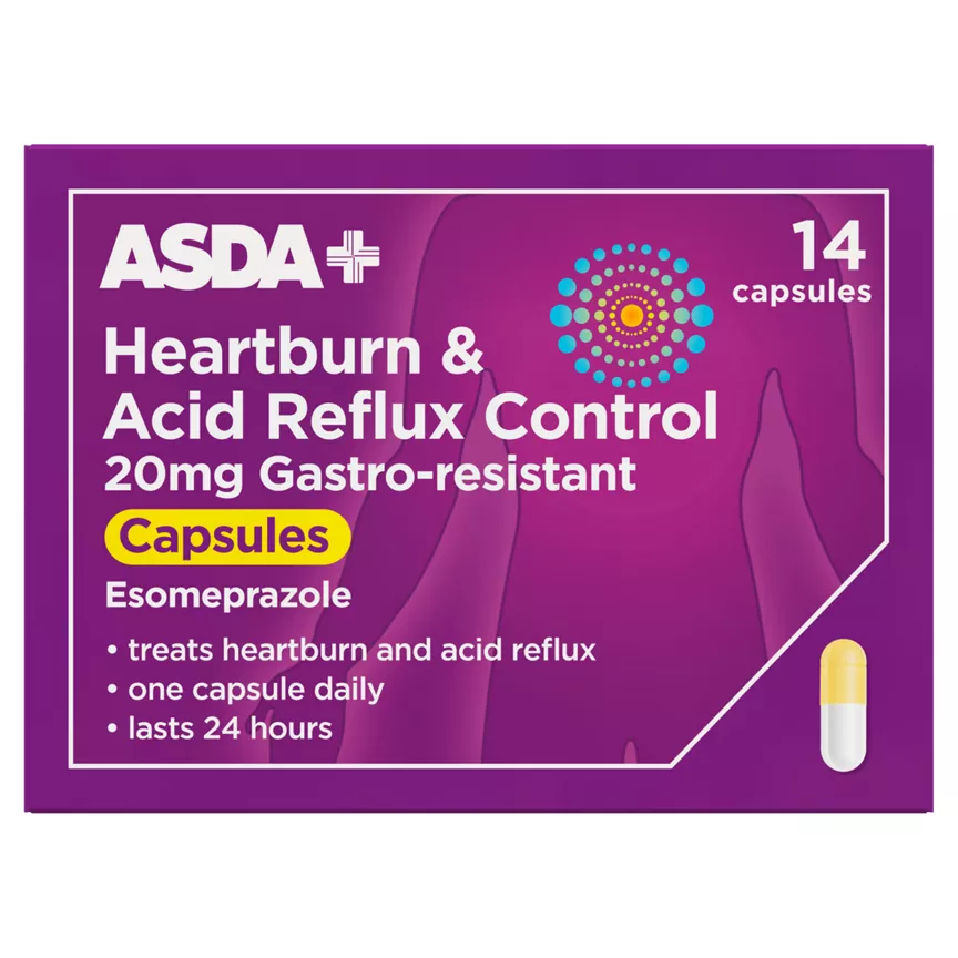ASDA Heartburn & Acid Reflux Control 20mg 14 Capsules