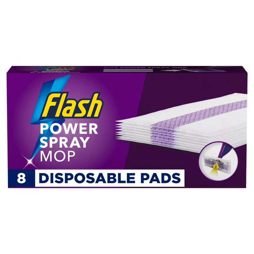Flash Powermop Absorbing Pad Refills, 8 Multi-Surface Pads