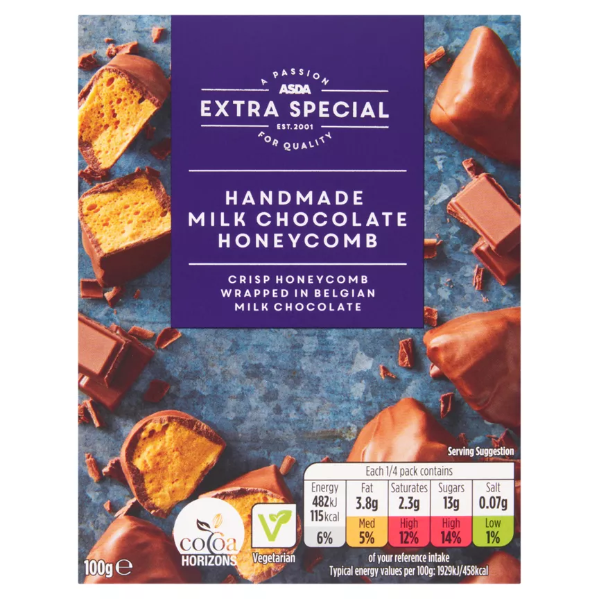 ASDA Extra Special Handmade Milk Chocolate Honeycomb 100g
