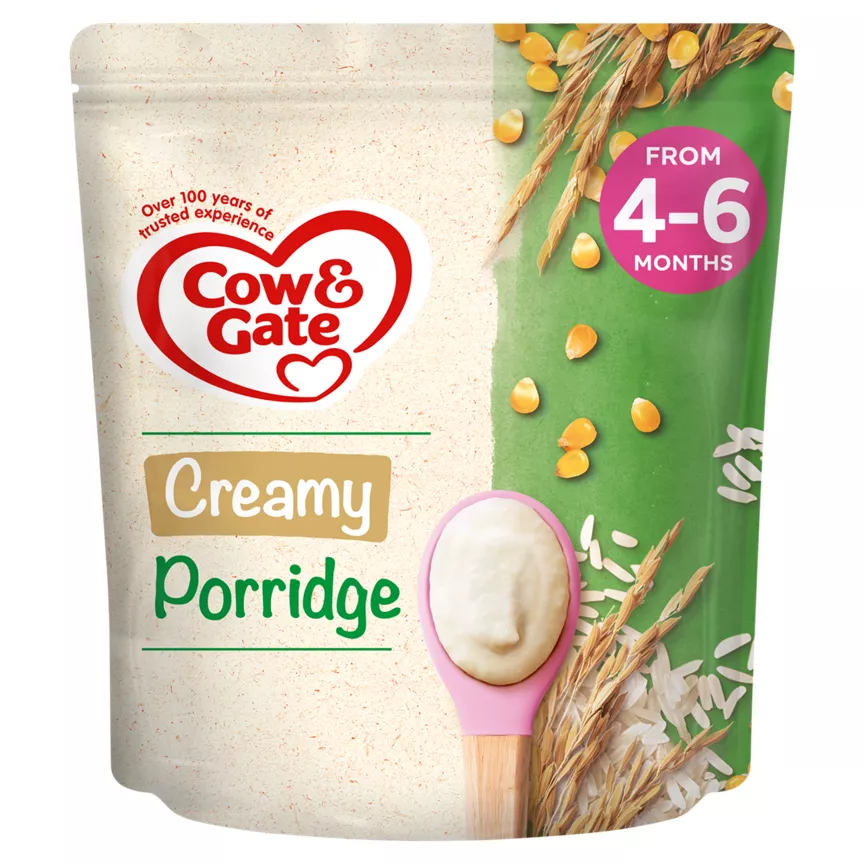 Cow & Gate Creamy Porridge Baby Cereal 4-6+ Months