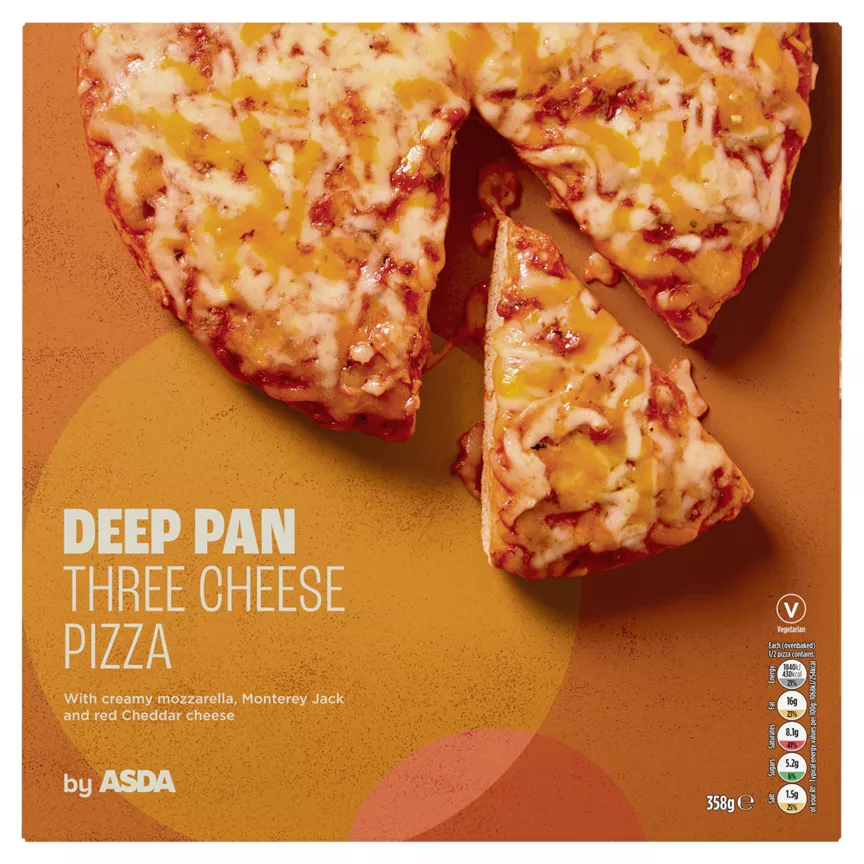 ASDA Deep Pan Three Cheese Pizza