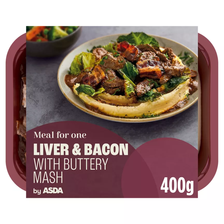 ASDA Meal For One Liver & Bacon with Buttery Mash 400g