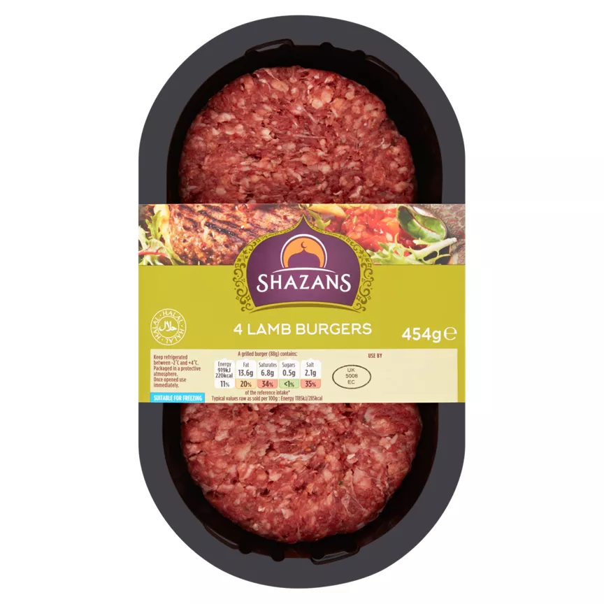 Shazans 4 Lamb Burgers