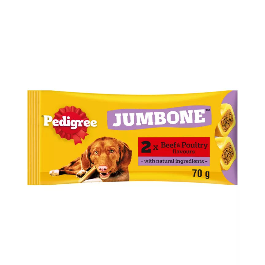 Pedigree Jumbone Adult Medium Dog Treat Beef & Poultry 2 Chews