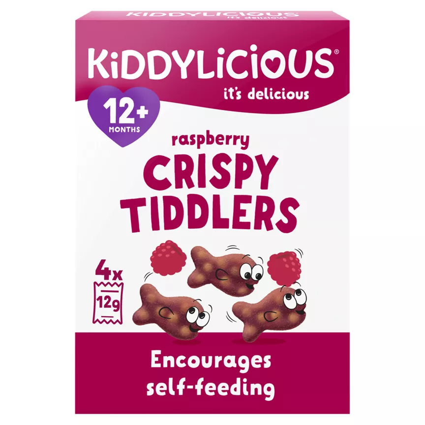 Kiddylicious Raspberry Crispy Tiddlers 12+ Months