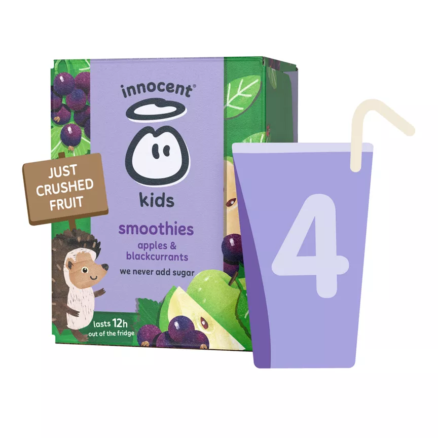 Innocent Kids' Apple & Blackcurrant Smoothies - Image 1