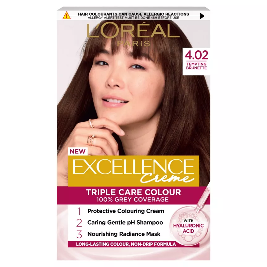 L'Oreal Excellence 4.02 Tempting Brunette Brown Permanent Hair Dye
