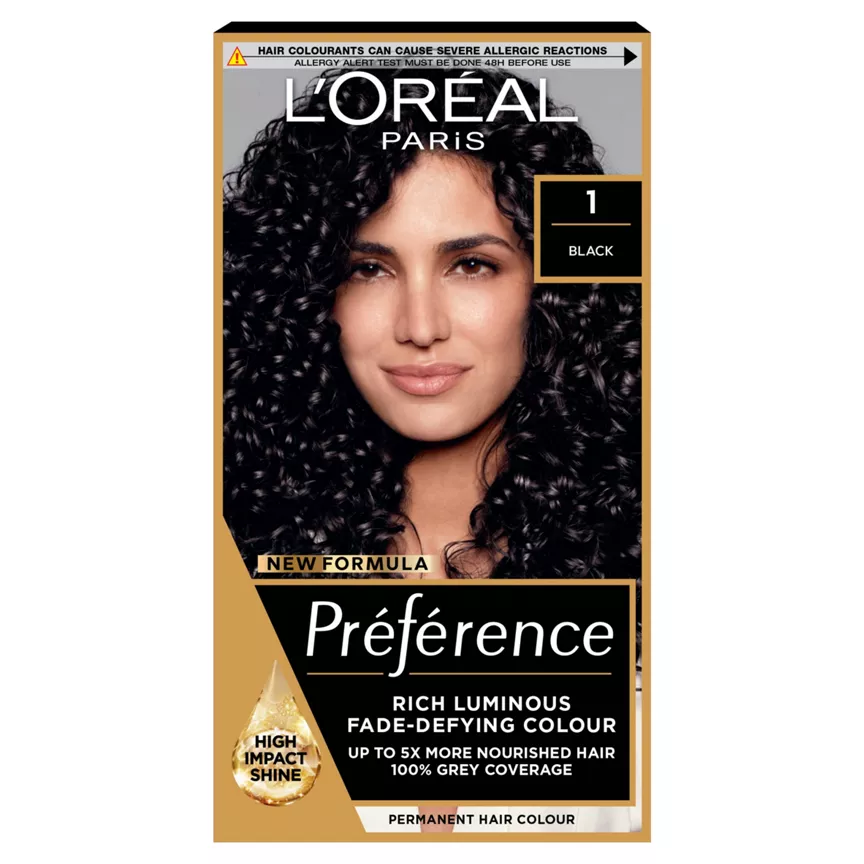L'Oreal Preference 1 Napoli Black Permanent Hair Dye