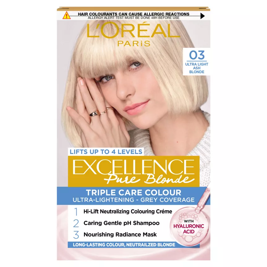 L'Oreal Excellence 03 Ultra-Light Ash Blonde Permanent Hair Dye