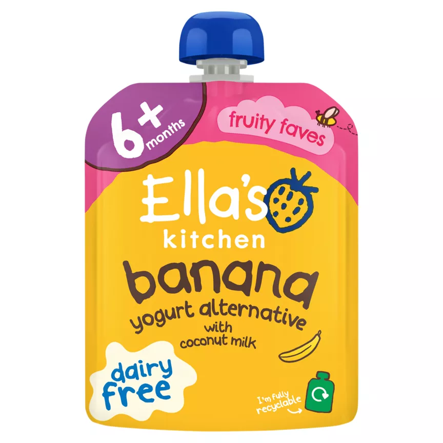 Ella's Kitchen Organic Dairy Free Banana Yoghurt Alternative Baby Food Pouch 6+ Months